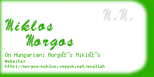 miklos morgos business card